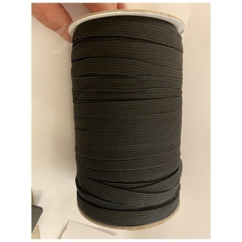 Elastique Plat En 10 mm  X 100 Mètres Noir Pour La Couture
