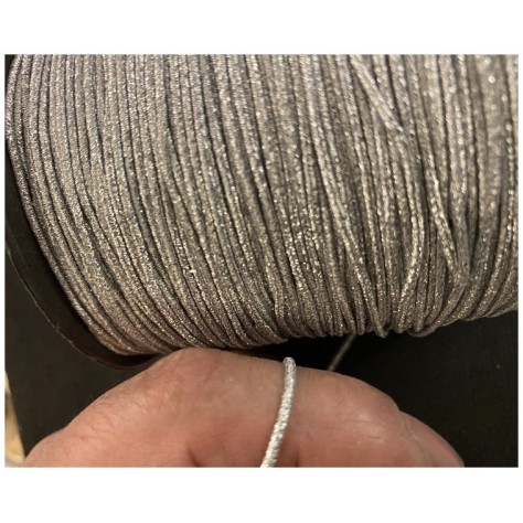 Cordon Elastique  Argent Rond  En 1,2 mm A Coudre Pour Loisirs Créatifs.
