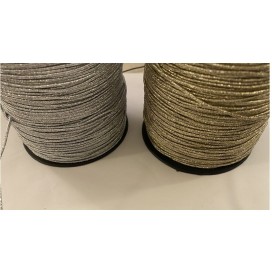 Cordon Elastique  Argent Rond  En 1,2 mm A Coudre Pour Loisirs Créatifs.