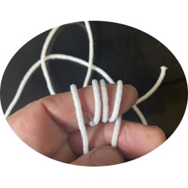 Cordon Fil Elastique Médicale Blanc  En 3 mm Pour Fabication De Masques De Protections A Coudre