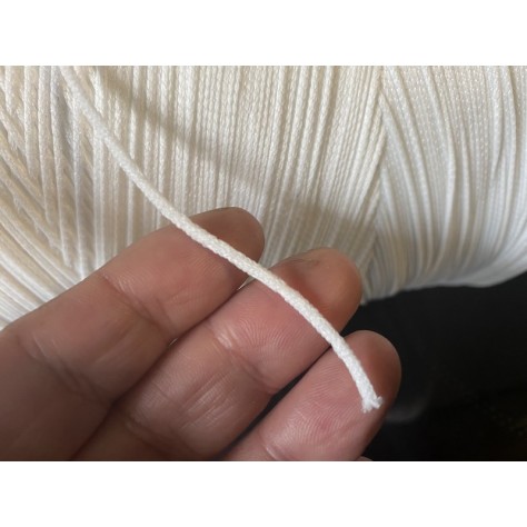 Cordon Fil Elastique Médicale Blanc  En 3 mm Pour Fabication De Masques De Protections A Coudre