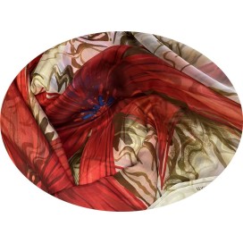 Tissu Satin De Soie Imprimé En Motif Fleurs Au Mètre Couture