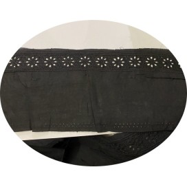 Broderie Anglaise Brodé sur Tissu Noir coton Noir E n Grande Largeur Au Mètre