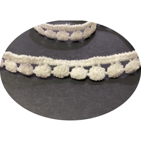 Dentelle Guipure De Picot Blanc - Ruban En Forme De Petites Gouttes Au Mètre.