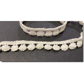 Dentelle Guipure De Picot Blanc - Ruban En Forme De Petites Gouttes Au Mètre.