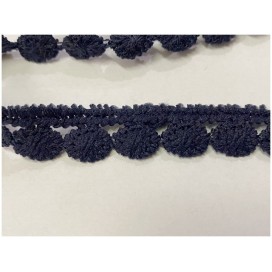 Dentelle Guipure De Picot Bleu marine - Ruban En Forme De Petites Gouttes Au Mètre.