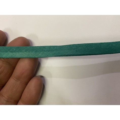 Biais Replié Coton Vert Emeraude , A  Coudre Pour Vetements Et Loisirs Créatifs.