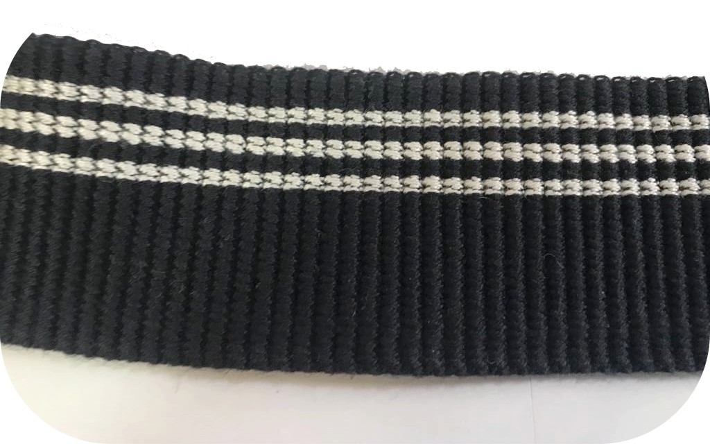 élastique brodé bleu marine